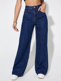 Women’s High Waist Wide Leg Jeans | Sky Denim Baggy Loose Fit Full Length Jeans for Women &amp; Girls | Casual Everyday Wear