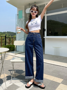 Women’s High Waist Wide Leg Jeans | Sky Denim Baggy Loose Fit Full Length Jeans for Women &amp; Girls | Casual Everyday Wear