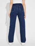 Women’s High Waist Wide Leg Jeans | Sky Denim Baggy Loose Fit Full Length Jeans for Women &amp; Girls | Casual Everyday Wear