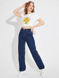 Women’s High Waist Wide Leg Jeans | Sky Denim Baggy Loose Fit Full Length Jeans for Women &amp; Girls | Casual Everyday Wear