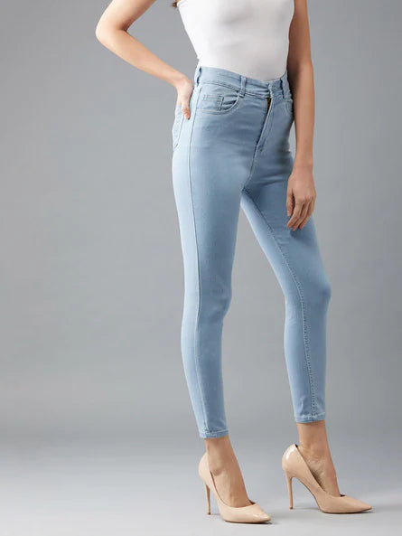 Women's Skinny Fit Jeans (High Rise | Ankle Length | Stretchable Fabric) (Available in Plus Sizes)