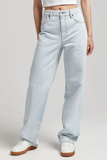 Women’s High Waist Wide Leg Jeans | Sky Denim Baggy Loose Fit Full Length Jeans for Women & Girls | Casual Everyday Wear