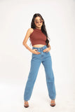 Women’s High Waist Wide Leg Jeans | Sky Denim Baggy Loose Fit Full Length Jeans for Women &amp; Girls | Casual Everyday Wear