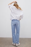 Women’s High Waist Wide Leg Jeans | Sky Denim Baggy Loose Fit Full Length Jeans for Women & Girls | Casual Everyday Wear
