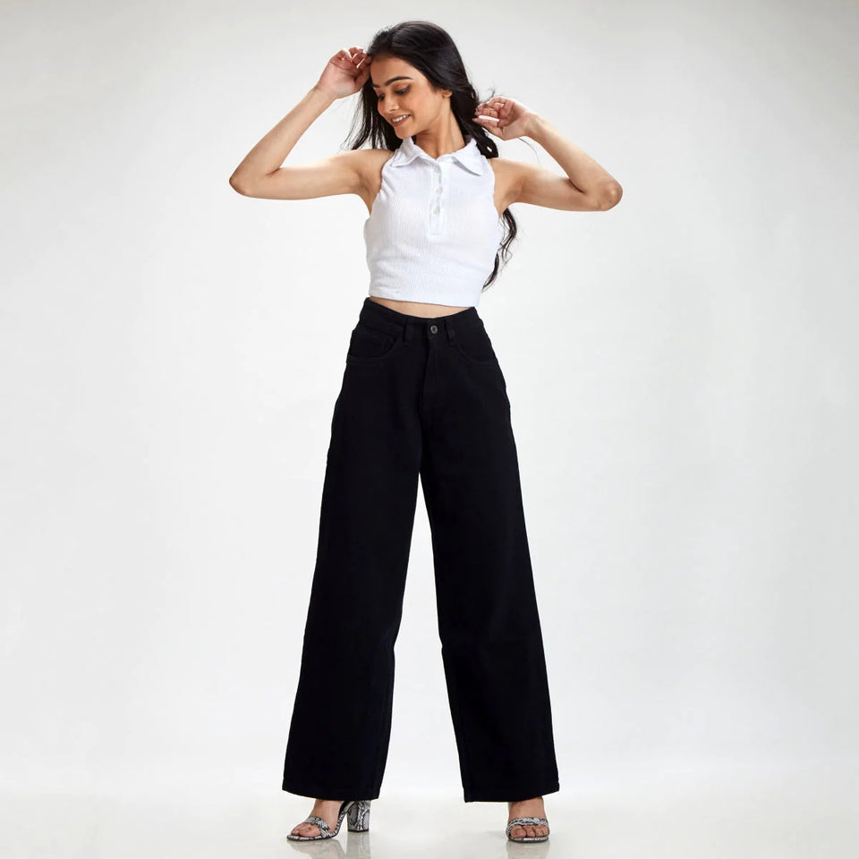 Women’s Baggy Jeans for Girls, High Waist Wide Leg Loose Fit Denim Jeans