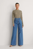 Women’s High Waist Wide Leg Jeans | Sky Denim Baggy Loose Fit Full Length Jeans for Women &amp; Girls | Casual Everyday Wear