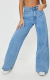 Women’s High Waist Wide Leg Jeans | Sky Denim Baggy Loose Fit Full Length Jeans for Women &amp; Girls | Casual Everyday Wear